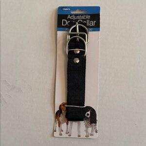 Adjustable Black Dog Collar